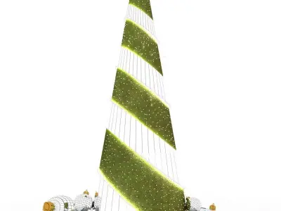 Twisted Mirrors Christmas Tree 3D model