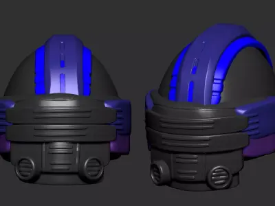 helmet high poly sculpt 3d printable ver 7 3D model 3D model