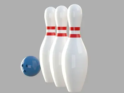 bowling ball pins 3D model