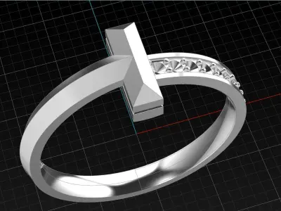 Tiffny T1 ring unisex  3D print model