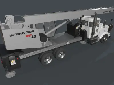 Kenworth T800 Crane Truck Low-poly 3D model