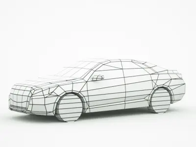 Generic Sedan v18 Low-poly 3D model purchase