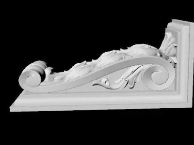 carved pilaster 3D model 8