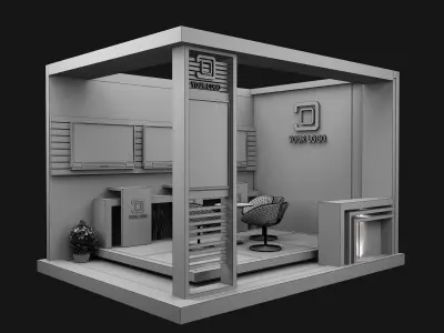 Booth Exhibition Stand a523a 3D model