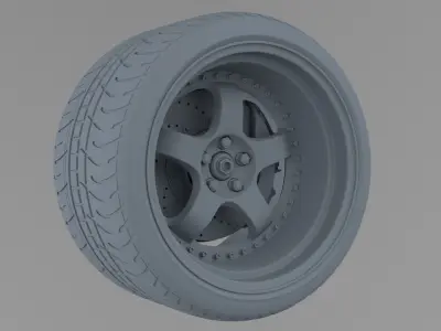work meister s1 3piece wheel 3D model