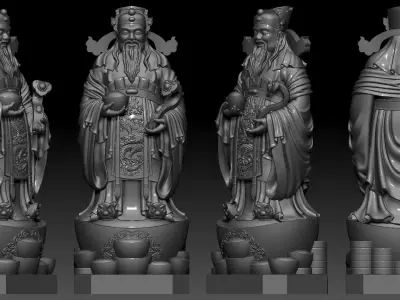 god of Wealth  3D print model