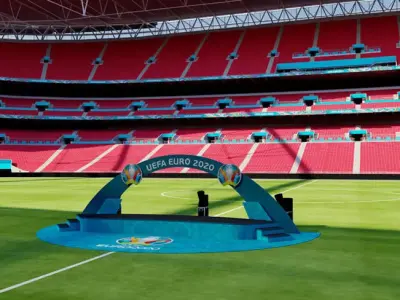 EURO2020 Winners podium 3D model