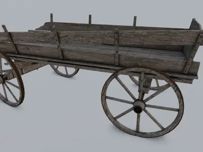 Cart 3D  Model Low-poly 3D model