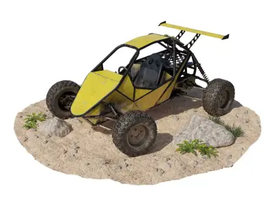 Offroad buggy PBR  Low-poly 3D model