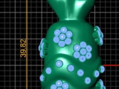  CANDY CANE PENDANT 3D Print Model  pendant  3D print model