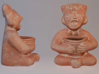 Sacrifice Ritual Figurine   Ancient Symbolic Art in 3D 3D model