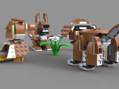 Lego Animals pack 1 3D model