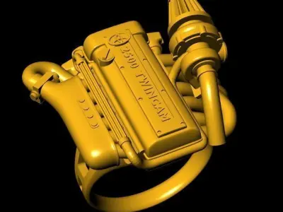 enjine ring 3D print model