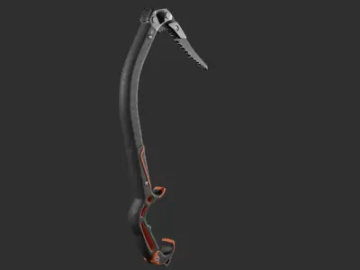 Ice Climbing Axe Low-poly 3D model