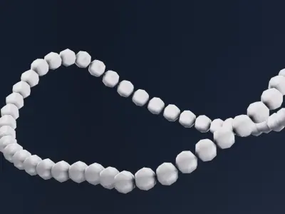 Pearls Necklace  Low-poly 3D model