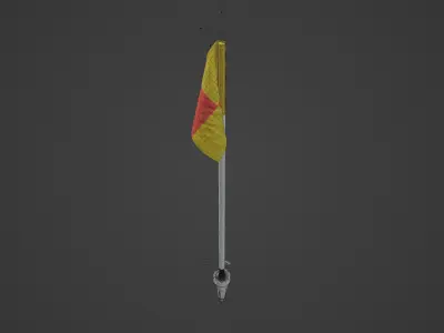 Stadium flexible corner flag Low-poly 3D model