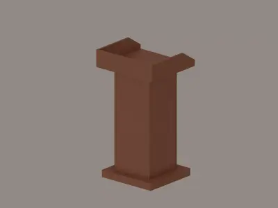 Podium Low-poly 3D model