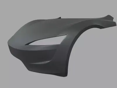 Front Bumper Tesla Roadster 2020 Low-poly 3D model