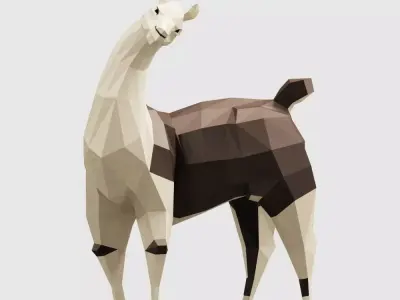 Llama Low-poly 3D model