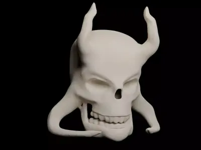 Demon Skull Free 3D model