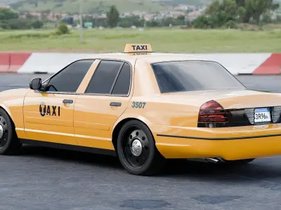 American Taxi Car 3D model