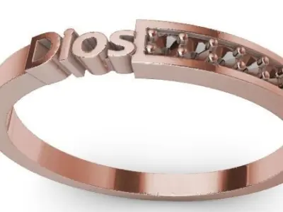 anillo dios  3D print model