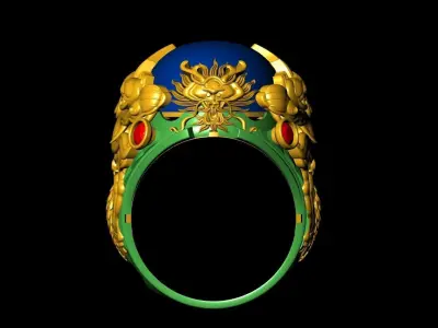 Dragon ring Free 3D print model buy