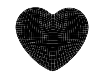 Twitter Heart Emoji v1 007 Low-poly 3D model