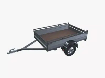 Trailer Low-poly 3D model