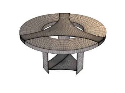 Halley dining table 3D model