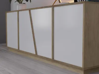 Buffet sideboard Free low-poly 3D model