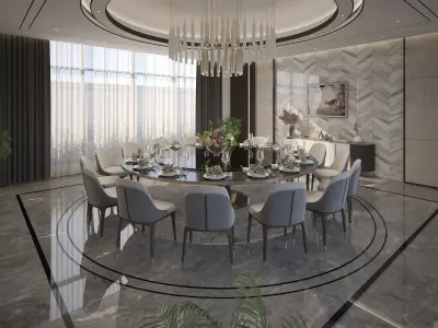 Modern Dining Room  3D model