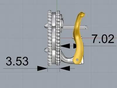 Earrings Vintage Alhambra ORIGINAL 3D print model