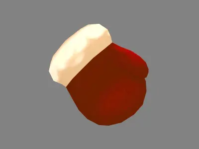 Cartoon snowman gloves Low-poly 3D model