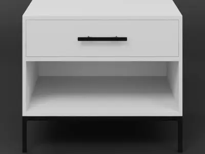 White Side Table 3D model