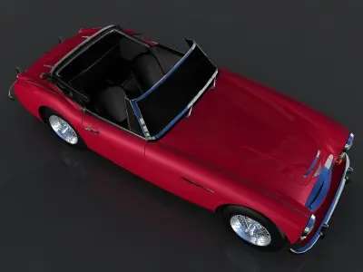 Austin Healey 3000 MK II Low-poly 3D model