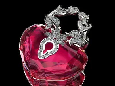 Magerit Heart Pendant 3D print model