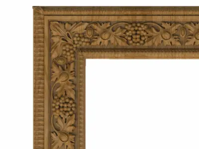 Carved picture frame STL 3D model