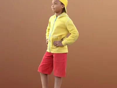 Zachary 10046 - Standing Child Low-poly 3D model