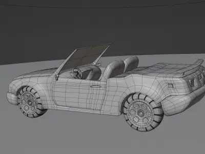 3d cartoon car modeling Free 3D model