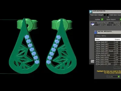 Jewelry Earring 3D print model