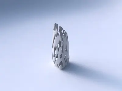 Vase tipped triangle with smooth cuts 3D print model
