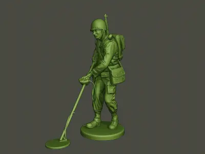 American engineer soldier ww2 Analyzing A9 3D print model