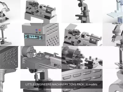 LITTLE ENGINEERS MACHINERY TOYS PACK 3D Model Collection