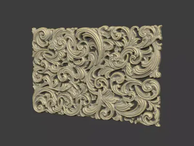The luxury relief gothic design 3D print model