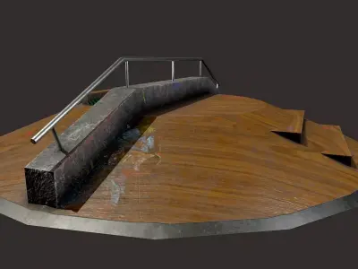 Skate ramp2 Low-poly 3D model