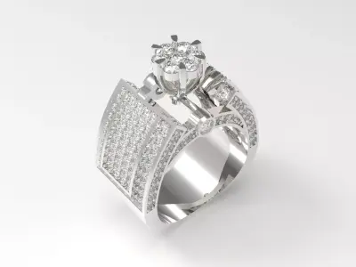 solitaire jewelry  ring  fr0005 3D print model