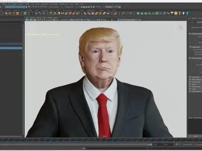 PhotoRealistic Trump portriat  Unreal Engine Version 3D model