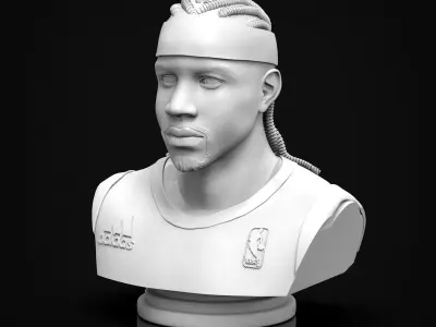 Allen Iverson 3D Printable Bust 3D print model