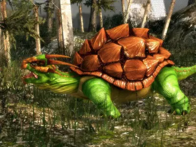 3Dfoin - Dragon Turtle Low-poly 3D model